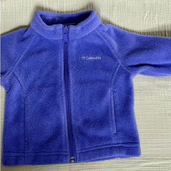 Purple Fleece Columbia Infant Jacket 3-6 Months - Picture 2 of 8